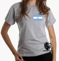 Baby look blusa Feminina bandeira Argentina america do sul - Foto 4