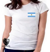 Baby look blusa Feminina bandeira Argentina america do sul - Foto 7