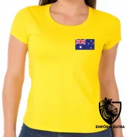 Baby look blusa Feminina bandeira Austrália oceania - Foto 2