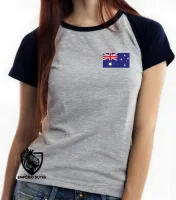 Baby look blusa Feminina bandeira Austrália oceania - Foto 6