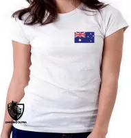 Baby look blusa Feminina bandeira Austrália oceania - Foto 7