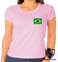 Baby look blusa Feminina bandeira brasil brasileiro - Foto 5