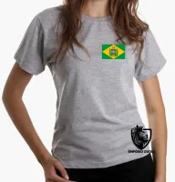Baby look blusa Feminina bandeira Brasil imperial monarquia - Foto 2