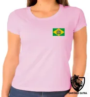 Baby look blusa Feminina bandeira Brasil imperial monarquia - Foto 6
