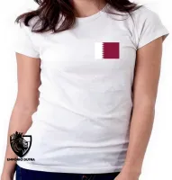 Baby look blusa Feminina bandeira Catar Oriente médio - Foto 5