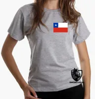 Baby look blusa Feminina bandeira Chile america latina - Foto 4