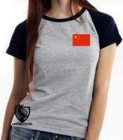 Baby look blusa Feminina bandeira China asia - Foto 6