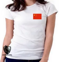 Baby look blusa Feminina bandeira China asia - Foto 7