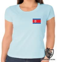 Baby look blusa Feminina bandeira Coreia do Norte - Foto 4