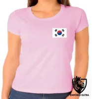 Baby look blusa Feminina bandeira Coreia do sul asia - Foto 5