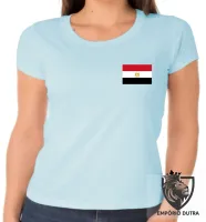 Baby look blusa Feminina bandeira Egito continente africa - Foto 3