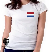Baby look blusa Feminina bandeira Holanda netherlands - Foto 7