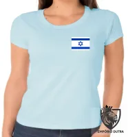 Baby look blusa Feminina bandeira Israel Oriente Médio - Foto 3