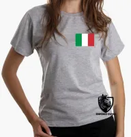 Baby look blusa Feminina bandeira Itália italiano europa - Foto 4