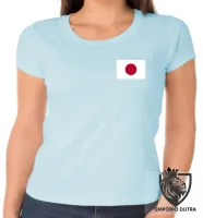 Baby look blusa Feminina bandeira Japão oriental - Foto 3