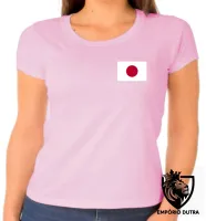 Baby look blusa Feminina bandeira Japão oriental - Foto 5