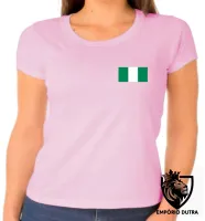 Baby look blusa Feminina bandeira Nigéria africa - Foto 5