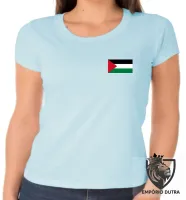 Baby look blusa Feminina bandeira Palestina - Foto 3