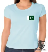 Baby look blusa Feminina bandeira paquistão - Foto 3