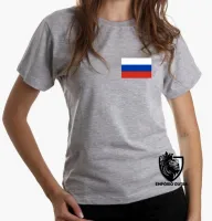 Baby look blusa Feminina bandeira Russia russo - Foto 4