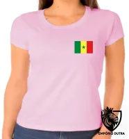 Baby look blusa Feminina bandeira Senegal africa - Foto 5