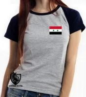 Baby look blusa Feminina bandeira siria República Árabe - Foto 3