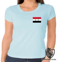 Baby look blusa Feminina bandeira siria República Árabe - Foto 5