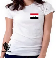 Baby look blusa Feminina bandeira siria República Árabe - Foto 6