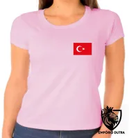 Baby look blusa Feminina bandeira Turquia oriente medio - Foto 5