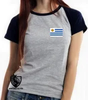 Baby look blusa Feminina bandeira Uruguai america - Foto 6