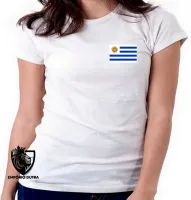 Baby look blusa Feminina bandeira Uruguai america - Foto 7
