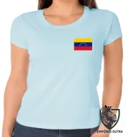 Baby look blusa Feminina bandeira Venezuela - Foto 3