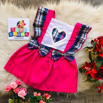 Linha baby romper saia xadrez - Foto 2