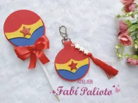 G1.642   Gabarito de Moldes  em MDF Chaveiro e Ponteira - Coleção Mamãe Maravilha - Foto 2