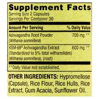 Extra Strength Ashwagandha Spring Valley 1300mg (KSM-66 Ashwagandha) C/60 Cps EUA + Frete Grátis - Foto 3