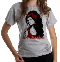 Baby look blusa Feminina bandeira Amy Winehouse vermelho rock - Foto 4