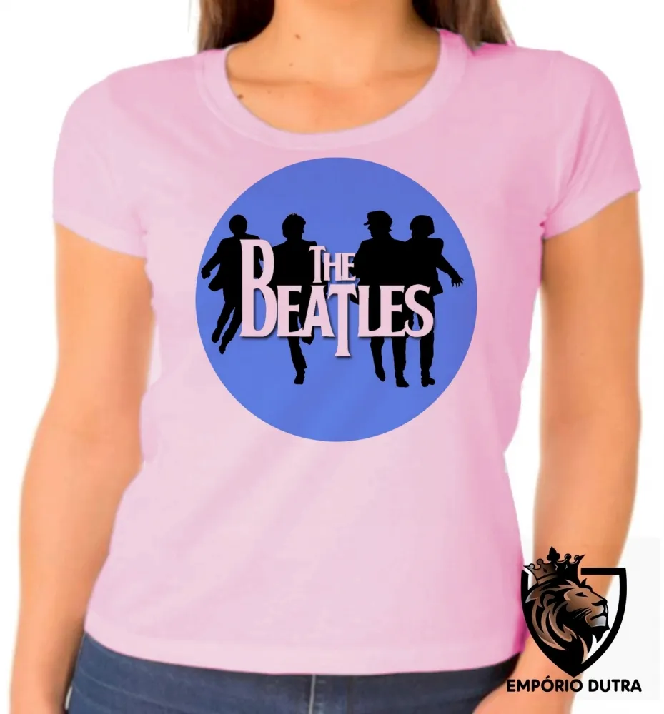 Baby look blusa Feminina beatles rock John Lennon redondo Imagem