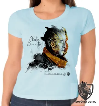 Baby look blusa Feminina Chester Link Park Iridescent Transform - Foto 2