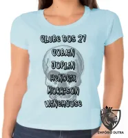 Baby look blusa Feminina Clube dos 27 rock musica - Foto 2