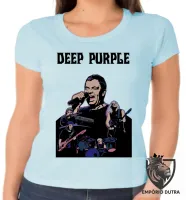 Baby look blusa Feminina deep purple banda rock roll cantor - Foto 2