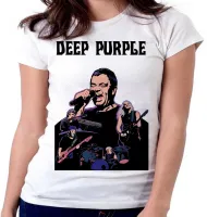 Baby look blusa Feminina deep purple banda rock roll cantor - Foto 5