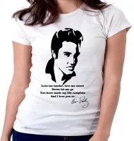 Baby look blusa Feminina banda Elvis Presley rei rock musica - Foto 3