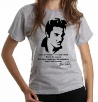 Baby look blusa Feminina banda Elvis Presley rei rock musica - Foto 4