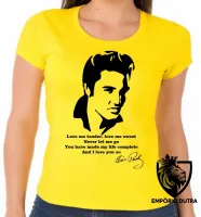 Baby look blusa Feminina banda Elvis Presley rei rock musica - Foto 5
