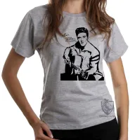 Baby look blusa Feminina Elvis Presley violão - Foto 6