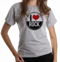 Baby look blusa Feminina banda I love rock redondo - Foto 4