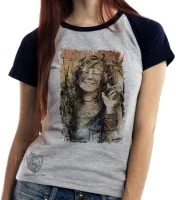 Baby look blusa Feminina Janis Joplin - Foto 4