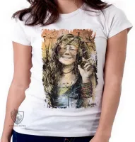 Baby look blusa Feminina Janis Joplin - Foto 5