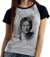 Baby look blusa Feminina John Lennon Imagine - Foto 3