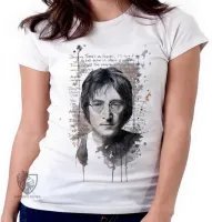 Baby look blusa Feminina John Lennon Imagine - Foto 4